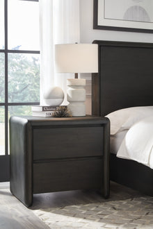 Wexford Two Drawer Acacia Wood Nightstand in Jaguar