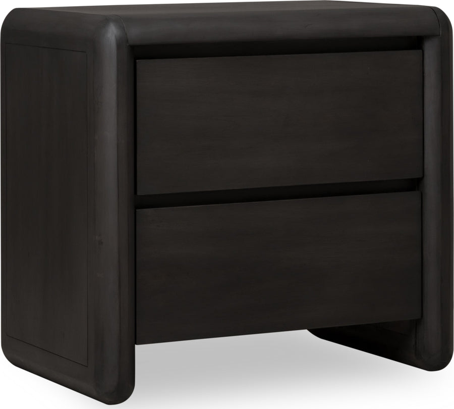 Wexford Two Drawer Acacia Wood Nightstand in Jaguar - View 2