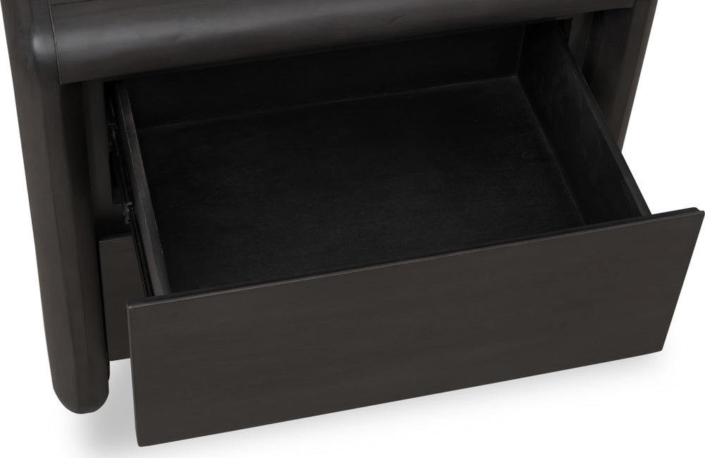 Wexford Two Drawer Acacia Wood Nightstand in Jaguar - View 5