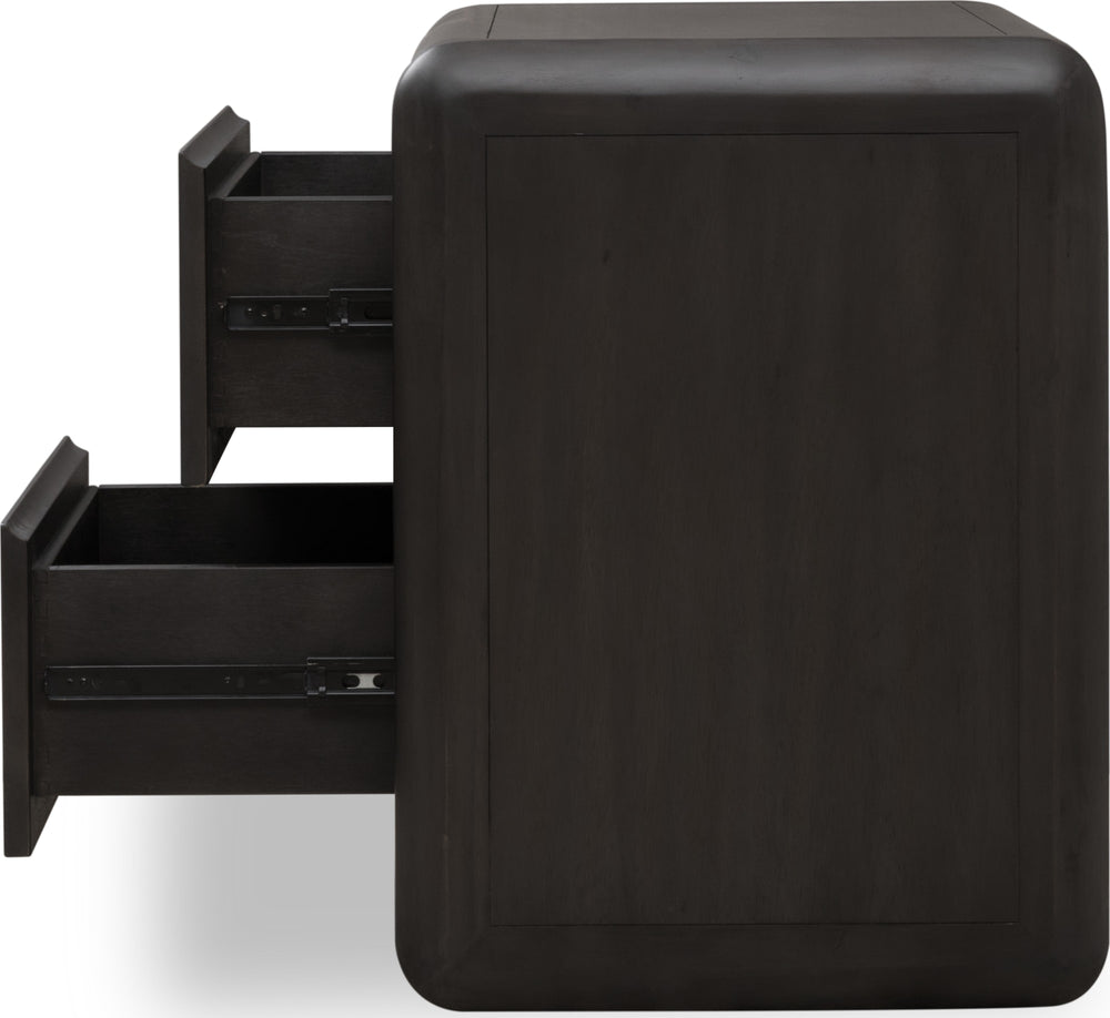 Wexford Two Drawer Acacia Wood Nightstand in Jaguar - View 9