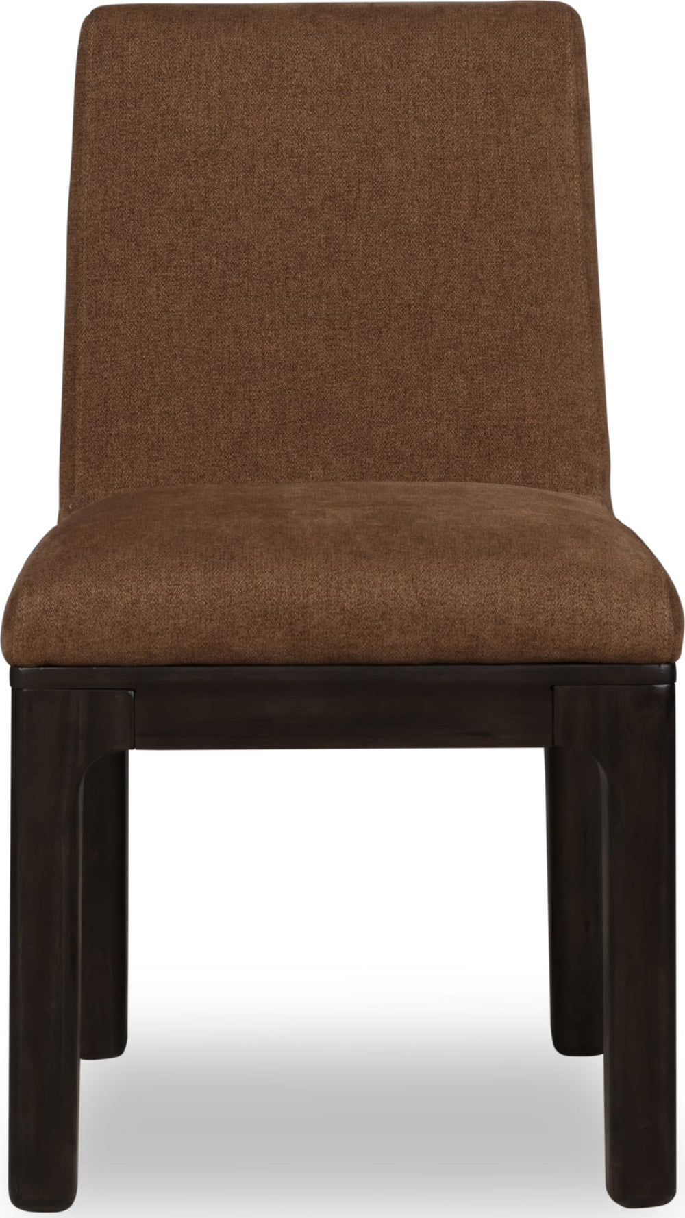 Zermatt Chenille Upholstered Acacia Wood Dining Chair in Pineapple and Jaguar - View 2