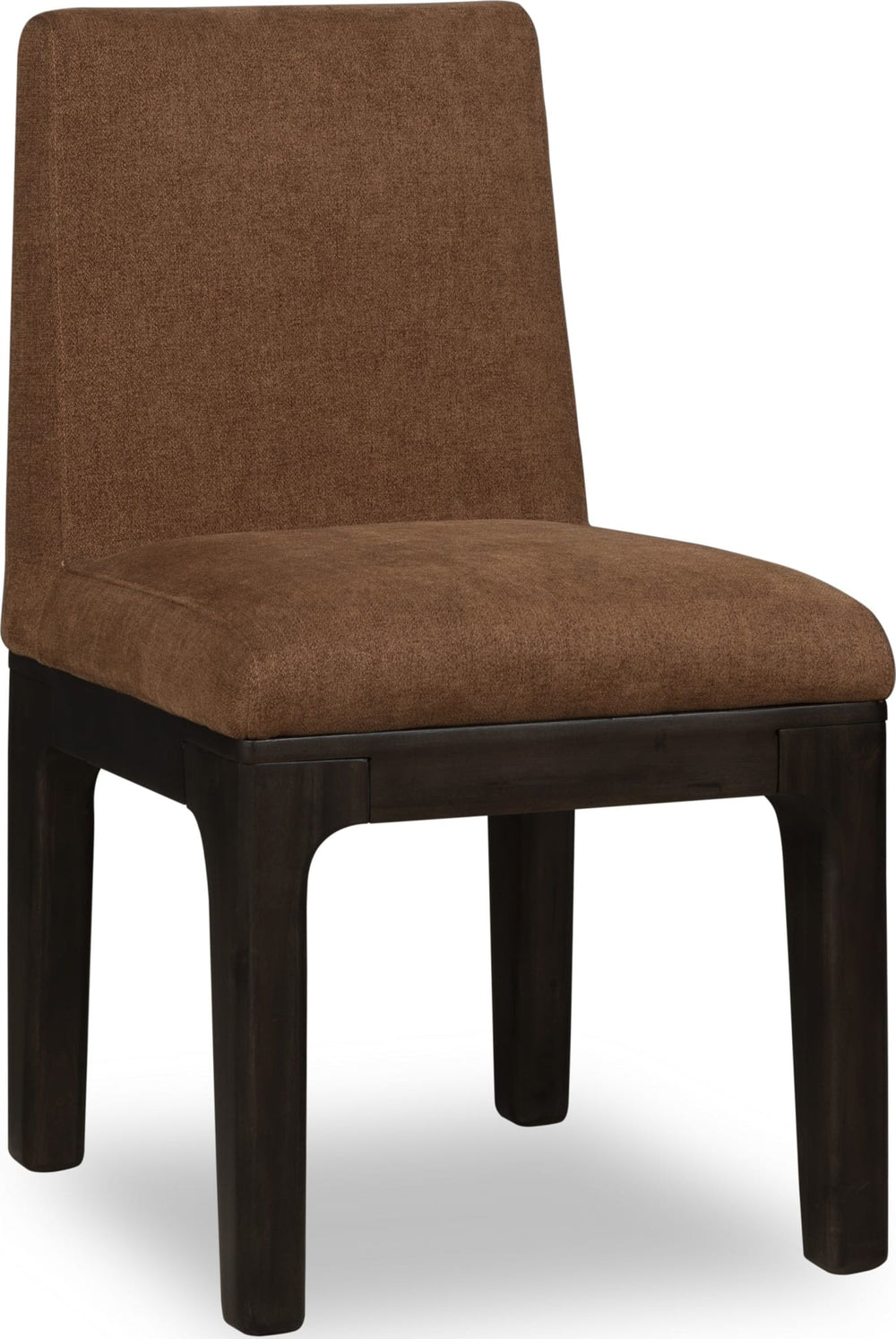 Zermatt Chenille Upholstered Acacia Wood Dining Chair in Pineapple and Jaguar - View 3
