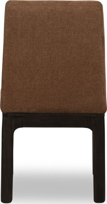 Zermatt Chenille Upholstered Acacia Wood Dining Chair in Pineapple and Jaguar - View 6