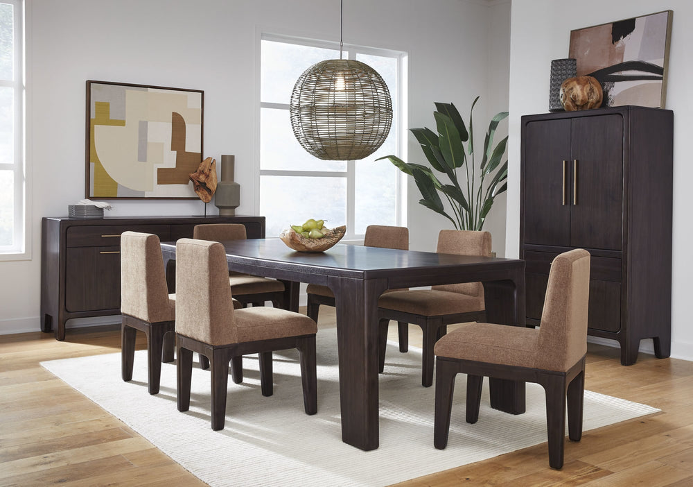 Zermatt Extendable Acacia Wood Dining Table in Jaguar - View 5
