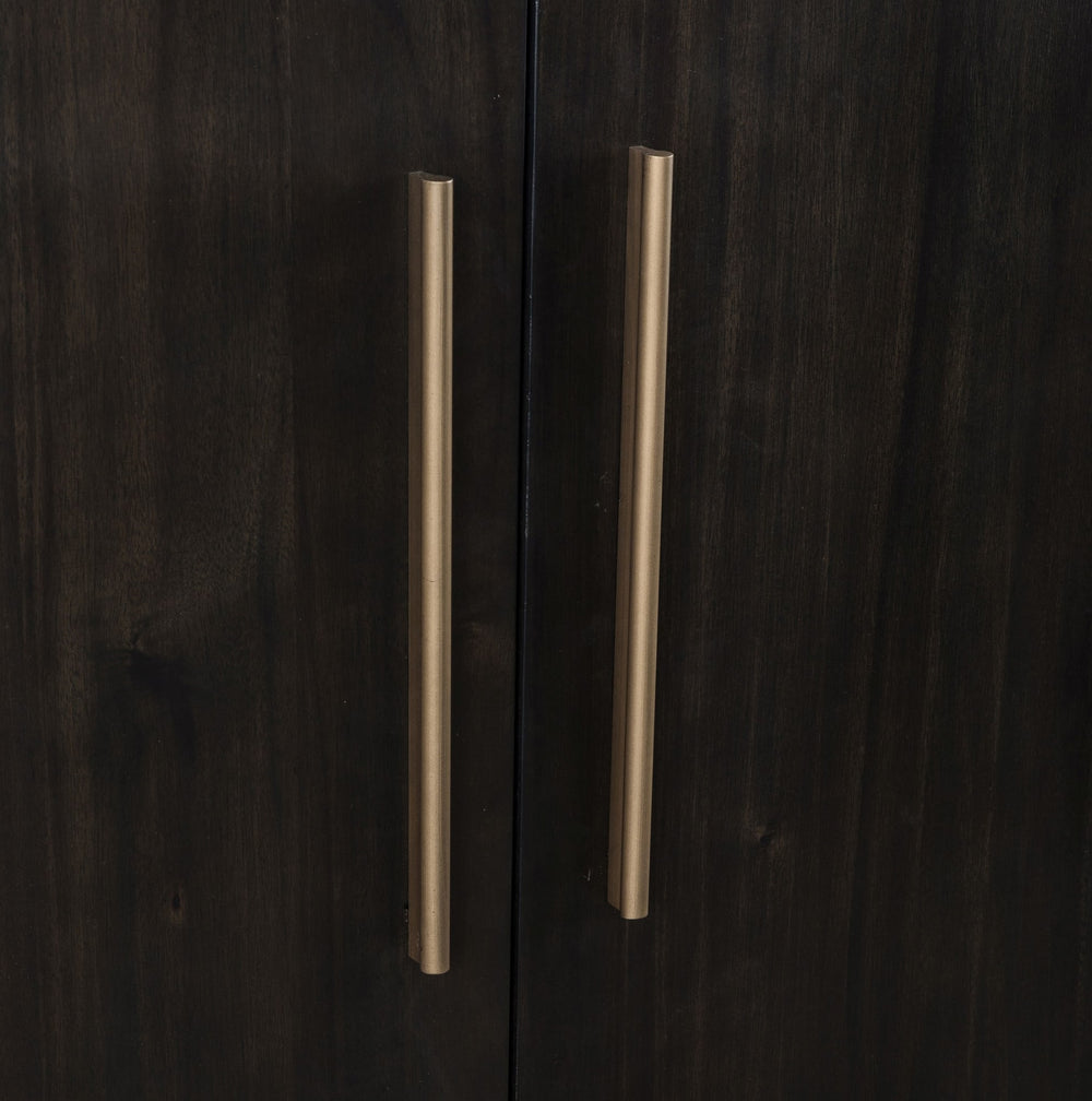 Zermatt Four Door One Drawer Acacia Bar Cabinet in Jaguar - View 10