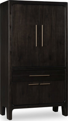Zermatt Four Door One Drawer Acacia Bar Cabinet in Jaguar - View 3