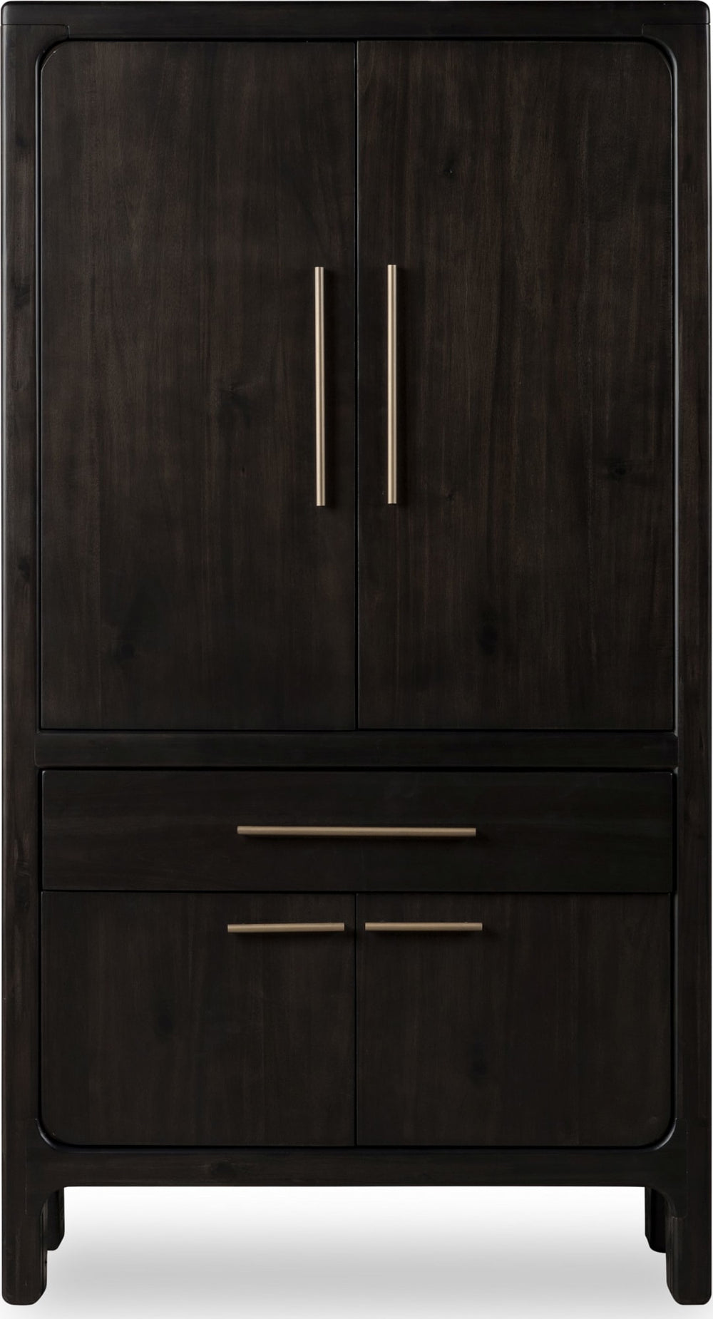 Zermatt Four Door One Drawer Acacia Bar Cabinet in Jaguar - View 4