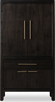 Zermatt Four Door One Drawer Acacia Bar Cabinet in Jaguar - View 4