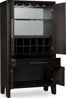Zermatt Four Door One Drawer Acacia Bar Cabinet in Jaguar - View 5