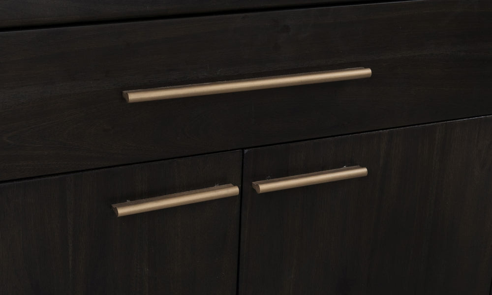 Zermatt Four Door One Drawer Acacia Bar Cabinet in Jaguar - View 9
