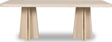 Zinnia Ash Wood Double Pedestal Dining Table in White Sand - View 3