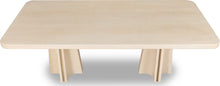 Zinnia Ash Wood Double Pedestal Dining Table in White Sand - View 6