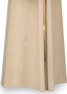 Zinnia Ash Wood Double Pedestal Dining Table in White Sand - View 8