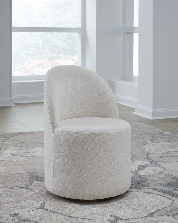 Zinnia Fully Upholstered Swivel Chair in Dune Chenille alternate view