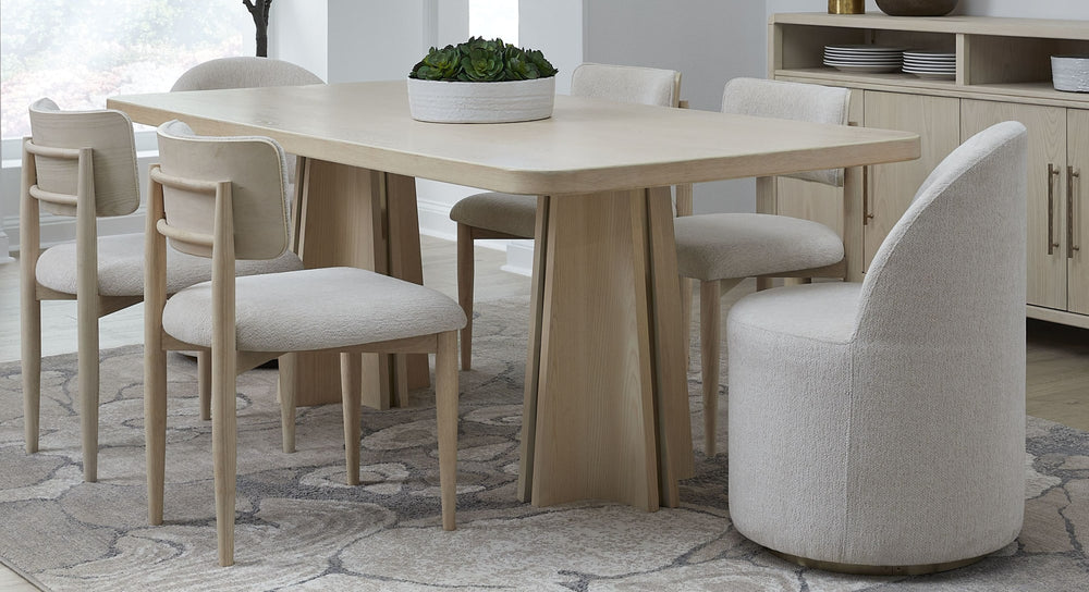 Zinnia Fully Upholstered Swivel Chair in Dune Chenille - View 9