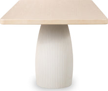 Zinnia Plaster Base Wood Top Dining Table in White Sand and Ivory - View 5