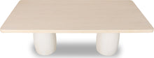 Zinnia Plaster Base Wood Top Dining Table in White Sand and Ivory - View 6