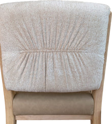 Zinnia Upholstered Dining Chair in White Sand, Buttermilk Leather and Dune Chenille - View 6