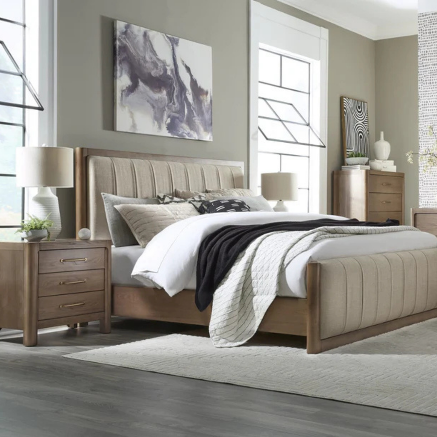 Morrison Wd/Upholstered Queen Bed - Csh/Cls Complete Room