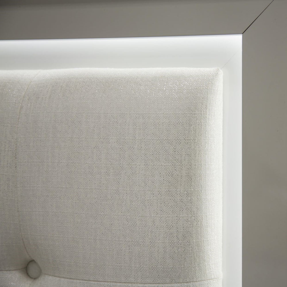 Tower Cloud Queen Panel White Bed