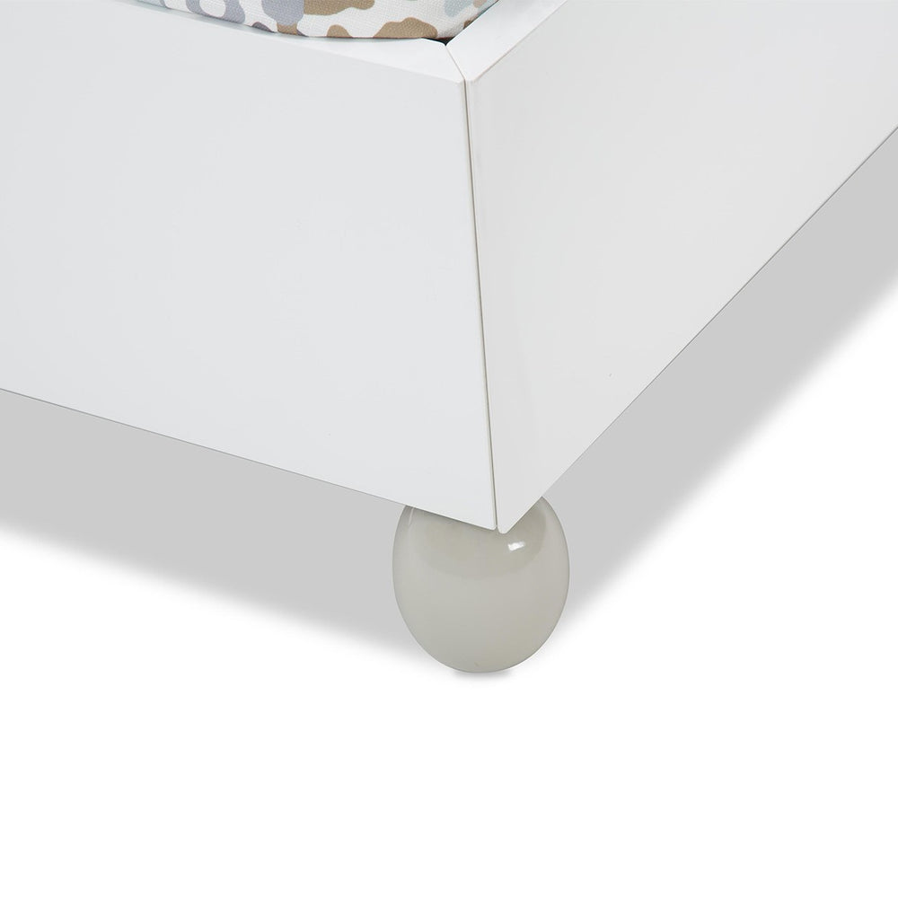 Tower Cloud Queen Panel White Bed