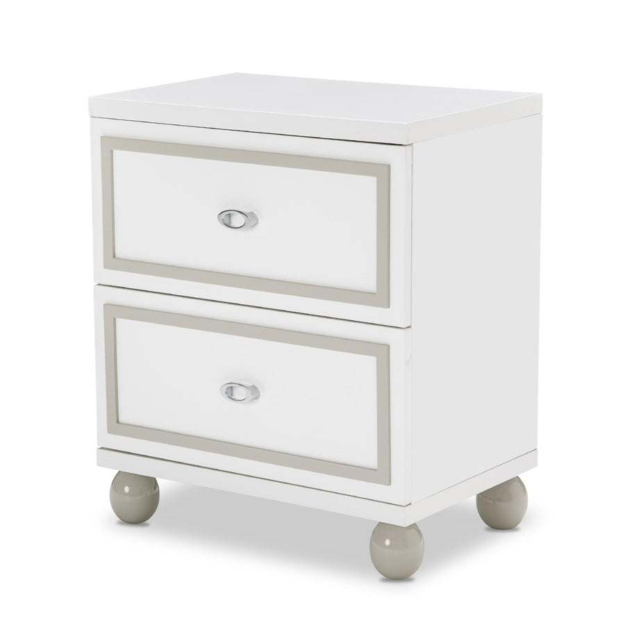 Tower Cloud White Nightstand