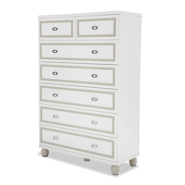 Tower Cloud White 7-Drawer Chest