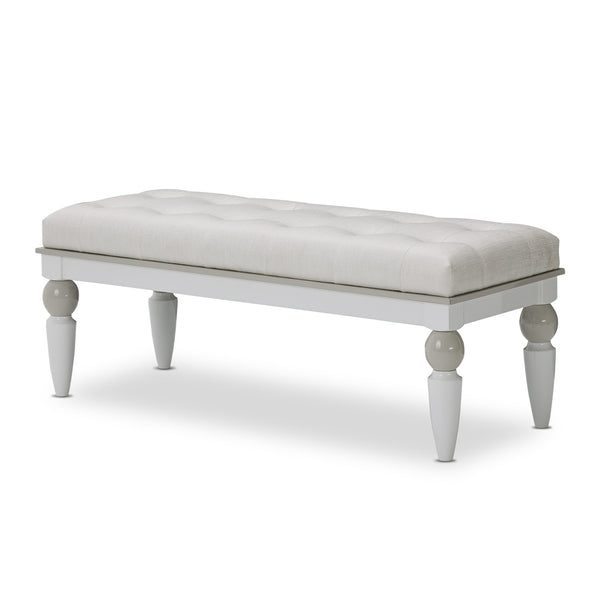 Tower Cloud White Bedside Bench