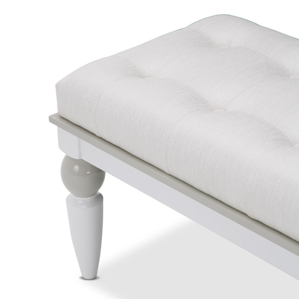Tower Cloud White Bedside Bench