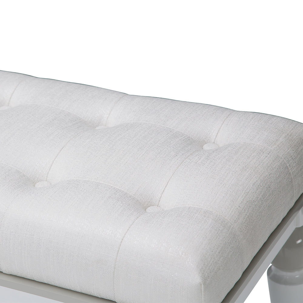 Tower Cloud White Bedside Bench