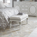 Tower Cloud White Bedside Bench