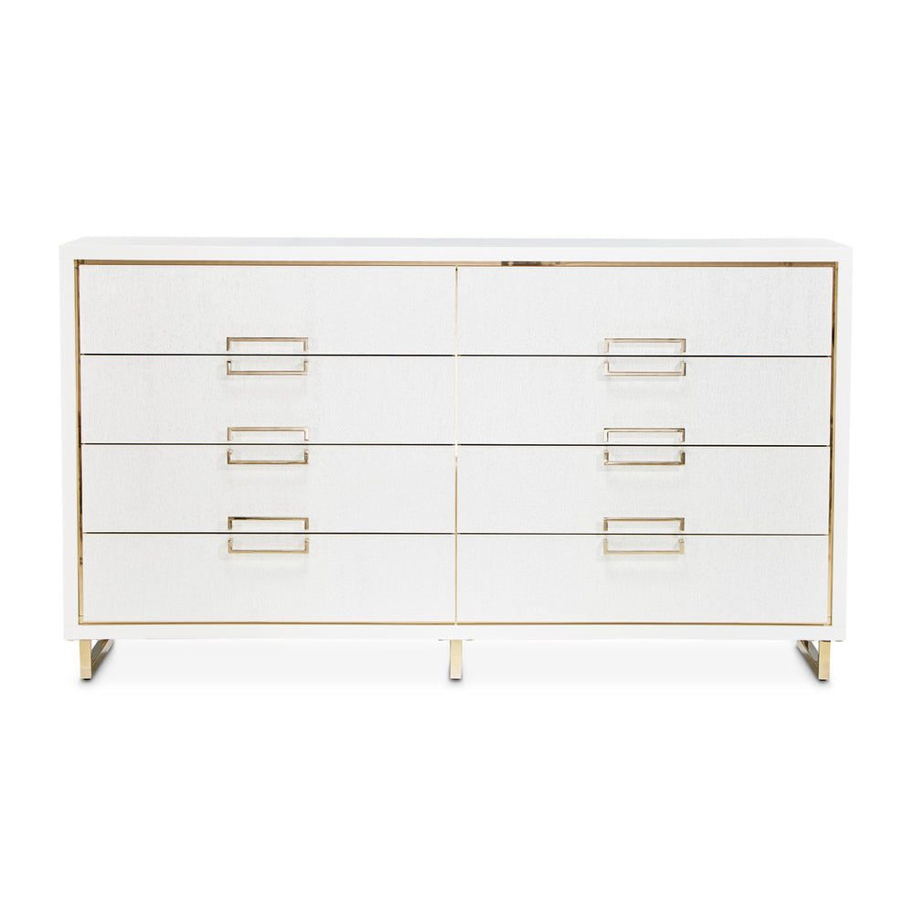 Golden Palm Dresser with Mirror