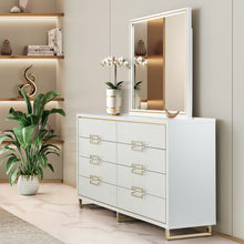 Golden Palm Dresser with Mirror