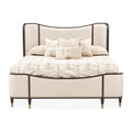 Camellia Field Upholstered Bed - Warm Pecan