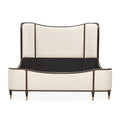 Camellia Field Upholstered Bed - Warm Pecan