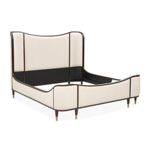 Camellia Field Upholstered Bed - Warm Pecan