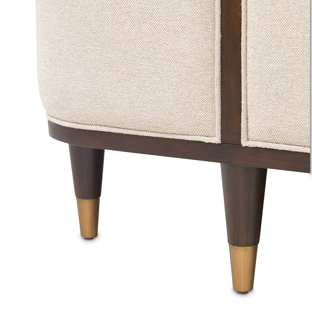 Camellia Field Upholstered Bed - Warm Pecan