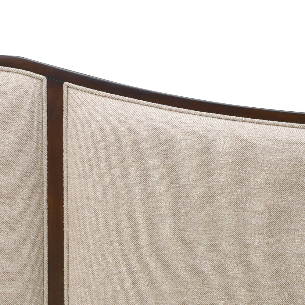 Camellia Field Upholstered Bed - Warm Pecan