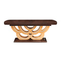 Camellia Field Rectangular Pedestal Dining Table - Warm Pecan
