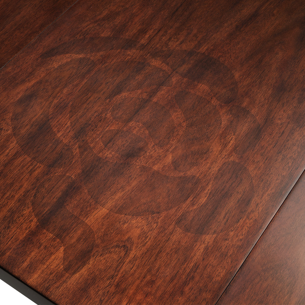 Camellia Field Rectangular Pedestal Dining Table - Warm Pecan