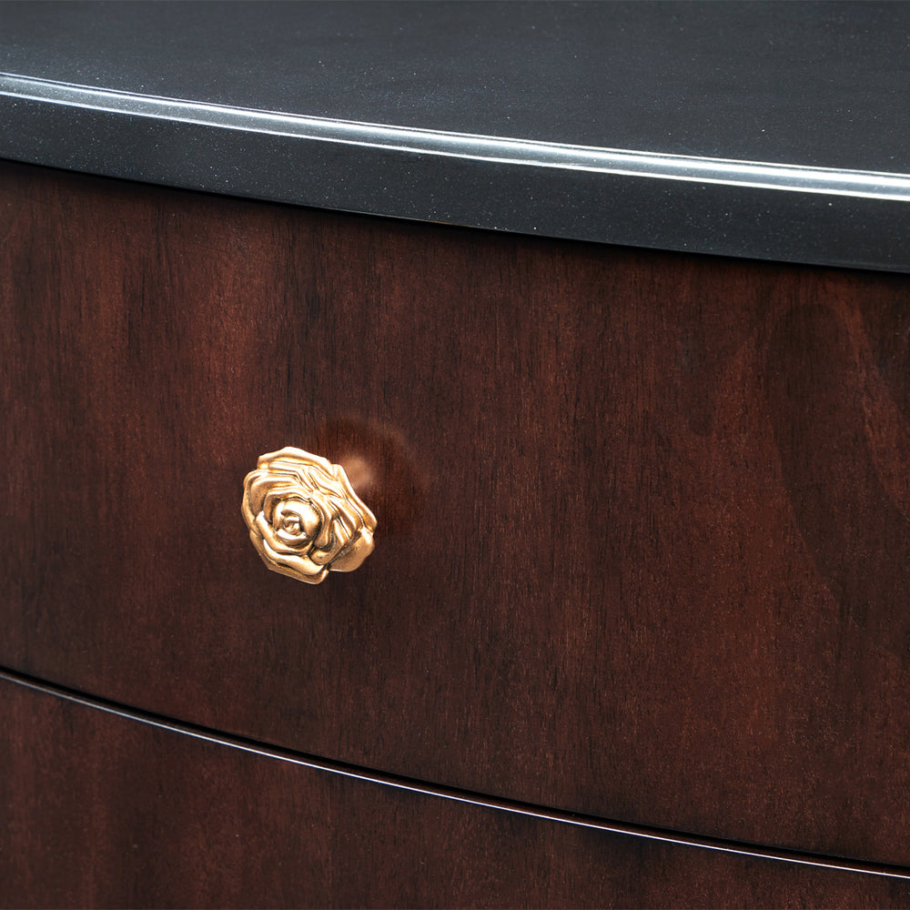 Camellia Field Nightstand - Warm Pecan