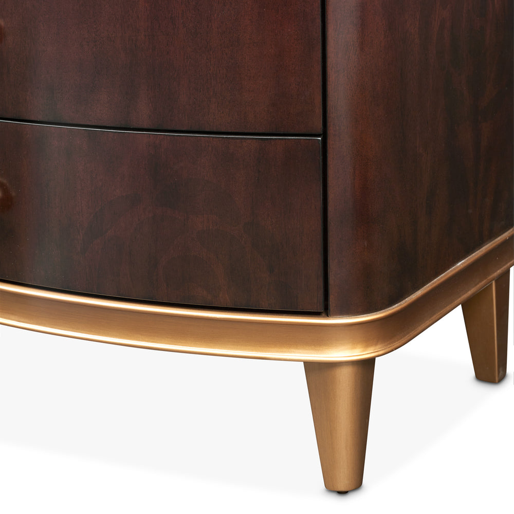 Camellia Field Nightstand - Warm Pecan