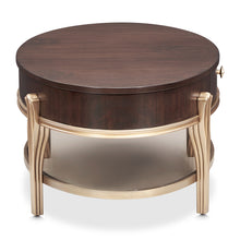 Camellia Field Oval Cocktail Table - Warm Pecan