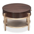 Camellia Field Oval Cocktail Table - Warm Pecan