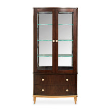 Camellia Field Display Cabinet 2pc - Warm Pecan