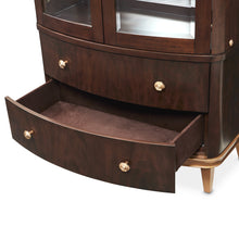 Camellia Field Display Cabinet 2pc - Warm Pecan