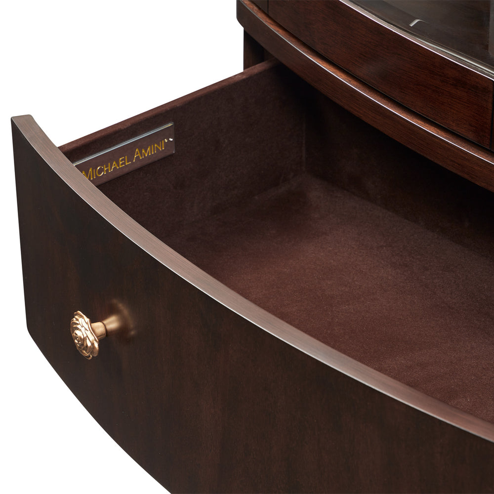Camellia Field Display Cabinet 2pc - Warm Pecan