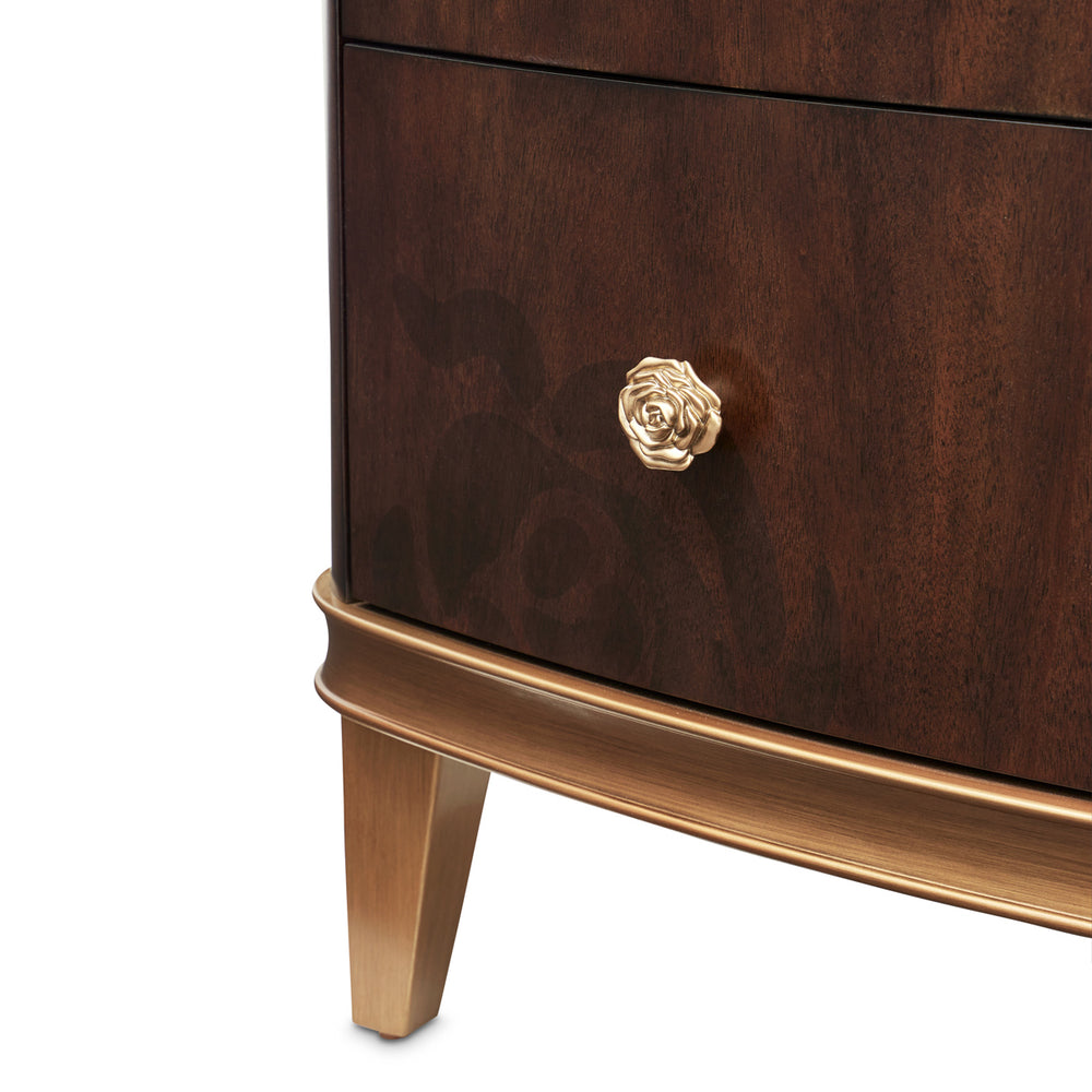 Camellia Field Display Cabinet 2pc - Warm Pecan
