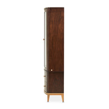 Camellia Field Display Cabinet 2pc - Warm Pecan