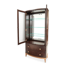 Camellia Field Display Cabinet 2pc - Warm Pecan